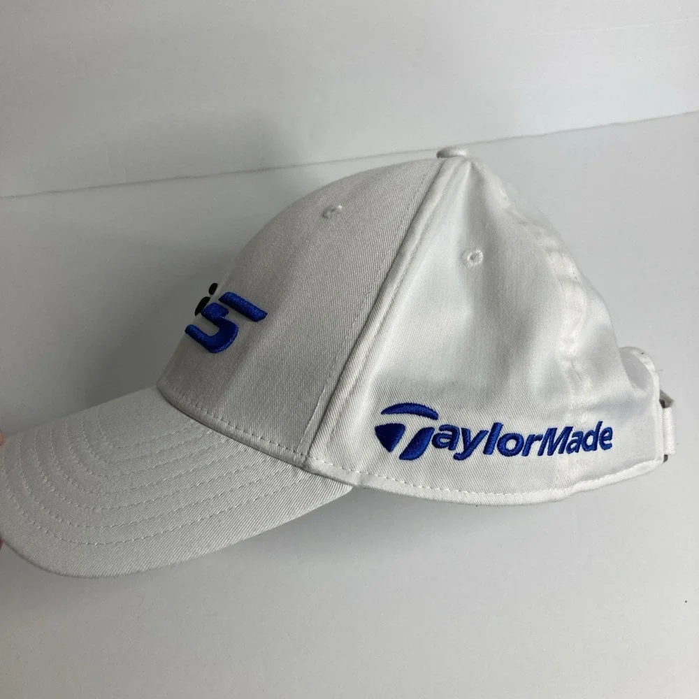 Taylor Made TP5 Tour Authentic Golf Hat Cap White Adjustable Stretch Embroidered